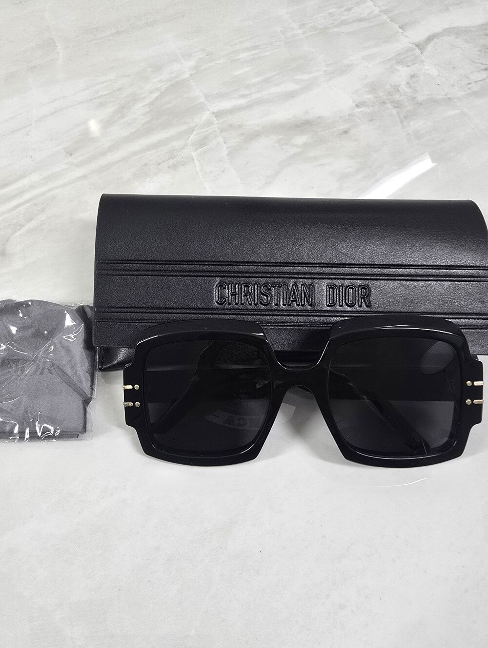 Dior Black Oversized Square Sunglasses - Picture 3 of 14